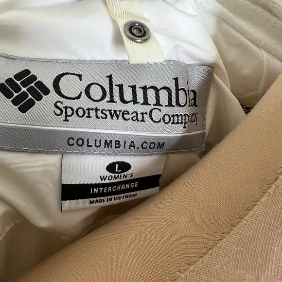 Columbia Titanium Omni Tech Jacket Large Womens White Waterproof Outdoor Sports - Picture 7 of 14